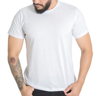 Camiseta Branca Algodão Básica Camisa Lisa Atacado