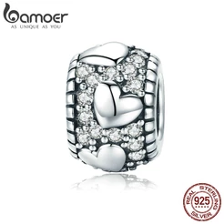 BAMOER Shining My Heart Charm 925 Silver Bracelet Accessories SCC798