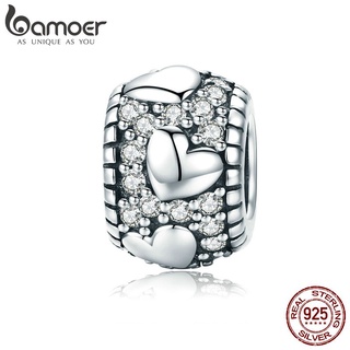 BAMOER Shining My Heart Charm 925 Silver Bracelet Accessories SCC798