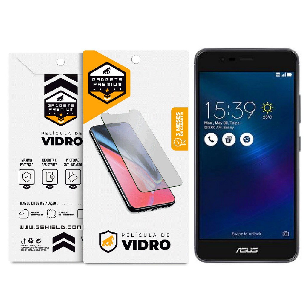 Película de Vidro Dupla para Asus Zenfone 3 Max 5.2 - Gshield