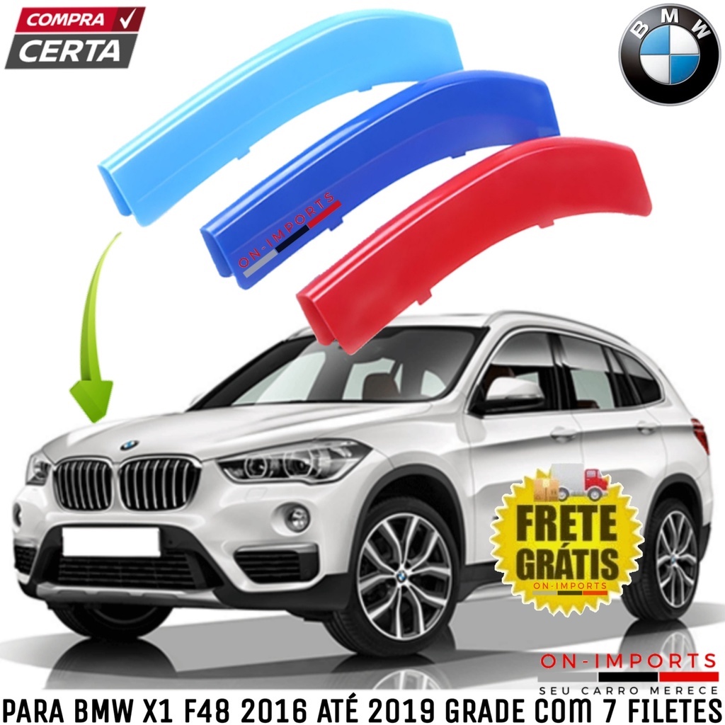 CAPA DA GRADE MOTORSPORT BMW X1 F48  2016/2019 APLIQUE ALETAS FILETE
