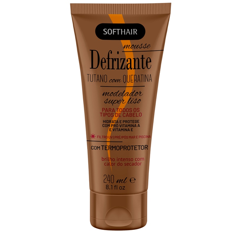 Defrizante Tutano com Queratina 240ml Softhair em Oferta na Shopee