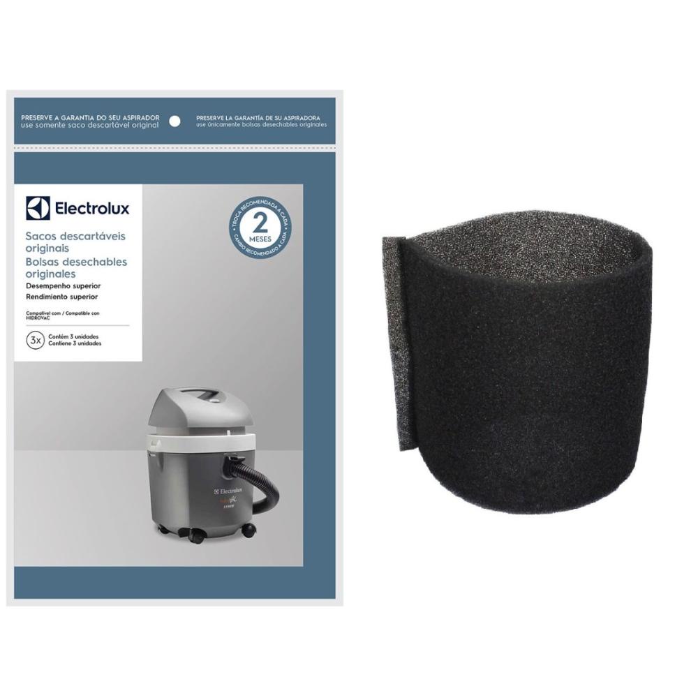 Kit Sacos e Filtro P/ Aspirador Electrolux Hidrovac