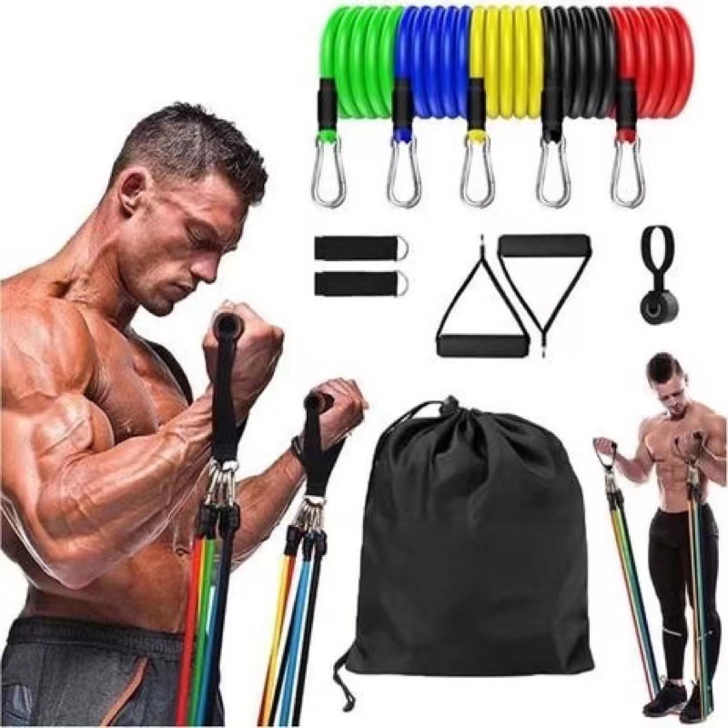 Kit Elásticos Extensores 11 Peças, Musculação, Yoga, Pilates em Oferta na Shopee