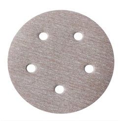 100 Disco De Lixa 125mm 5 Furos A275 Velcro p/ Lixadeira Roquite - Temos Grãos de 80 A 1500