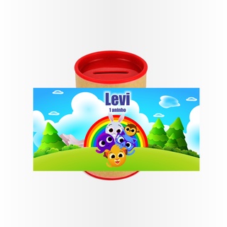 30 Rótulos adesivos personalizados 20x9,5cm para personalizar cofrinhos