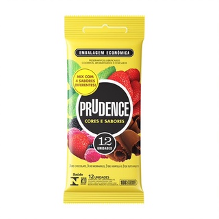 Preservativo Prudence Flowpack Sabores Diversos Com 12 Un