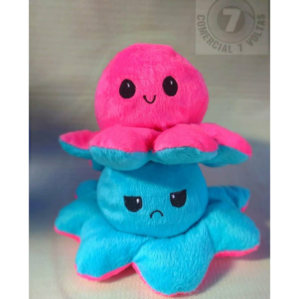 Pelúcia Polvo Reversível do Humor TikTok Bipolar em Oferta na Shopee
