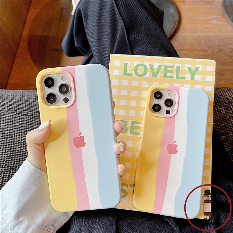 Capinha iPhone 11 Novo Silicone Colorido Amarelo Manga à