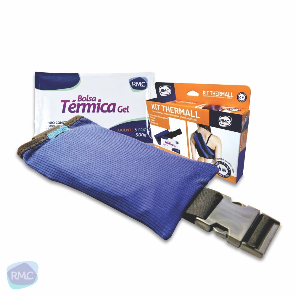 Bolsa Compressa Térmica Gel Quente E Frio + Capa Protetora + Cinta Ajustável Kit Thermall RMC