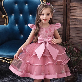 Vestido De Festa Para Crianças Elegante Princesa Em Renda 4 5 6 8 10 Anos