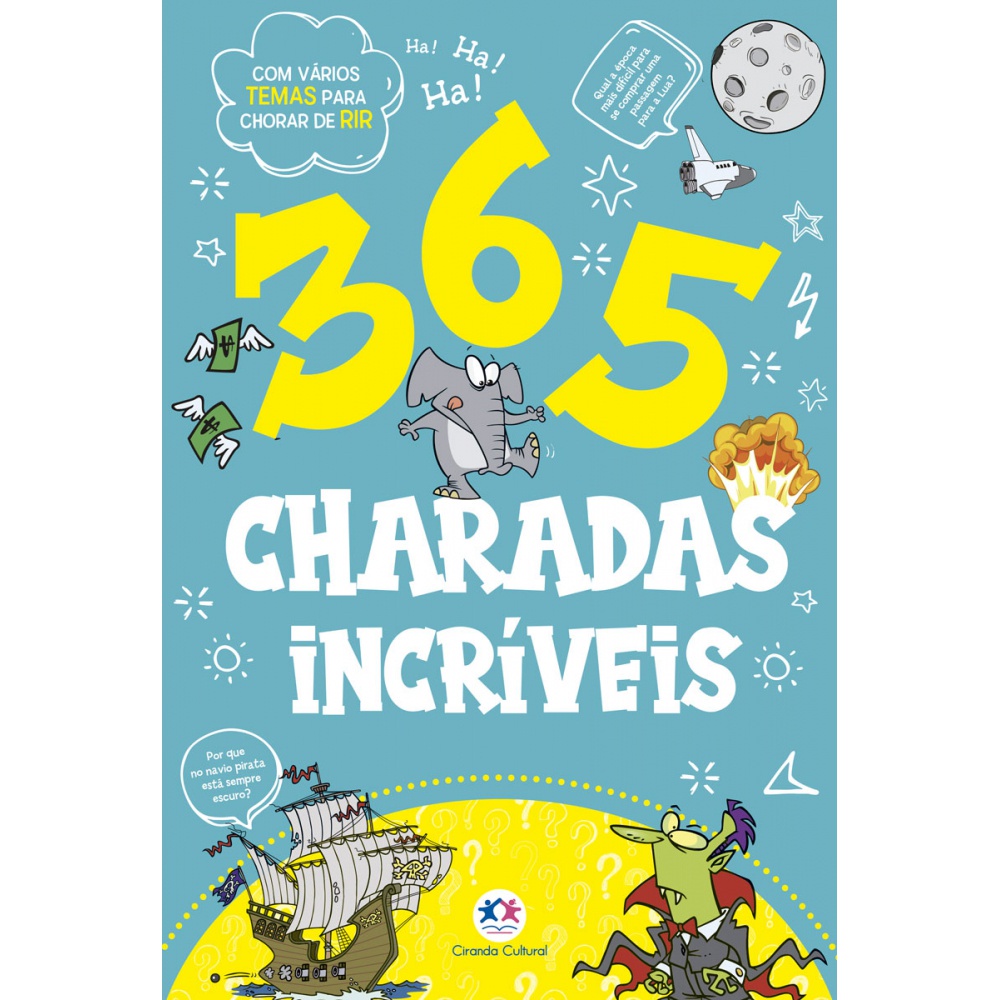 Livro - 365 charadas incríveis - Capa comum - Ciranda Cultural em Oferta na Shopee