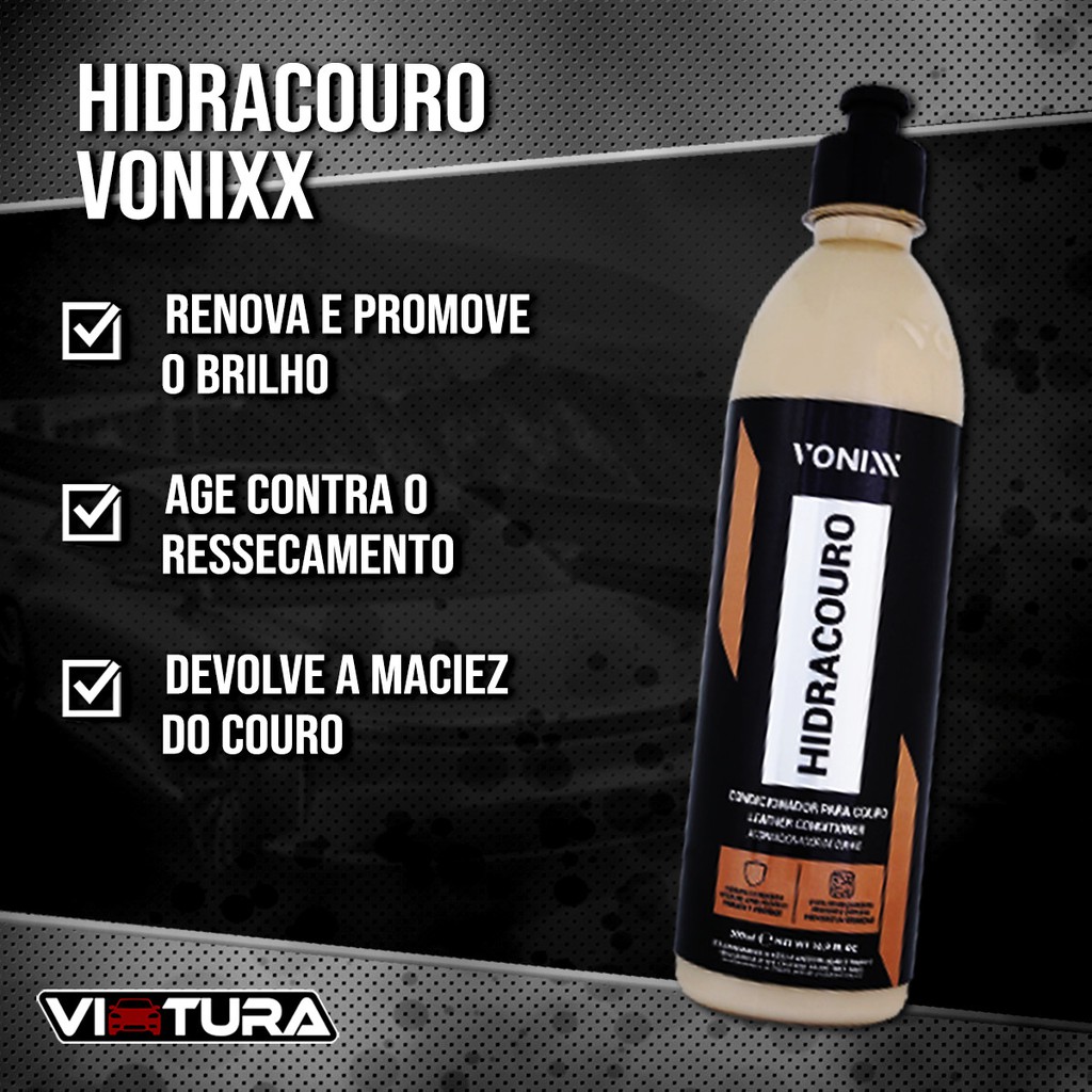 Hidratante para Couro Hidracouro Vonixx 500ml Diamond Carros Casa Sofá