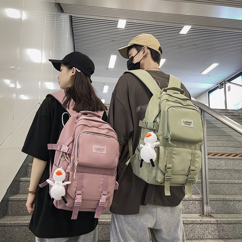 Hynbase Women Fashion Korean Cute College Cross Body Backpack Nylon Shoulder Bag 