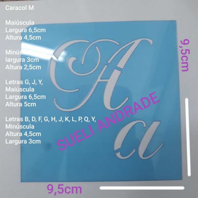 Stencil Alfabeto/abecedario/letras Modelo Caracol Tamanho M Para Pintura Em Tecido em Oferta na Shopee