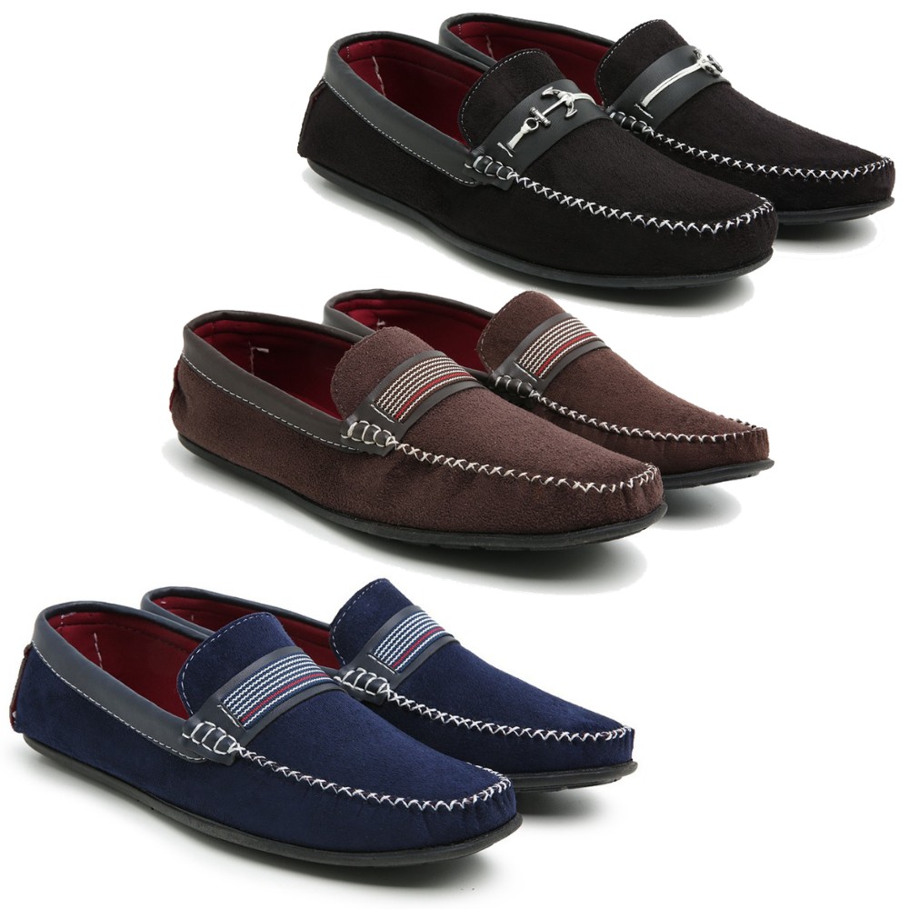 Kit 3 Pares de Mocassim Super Barato Masculina Em Camurça