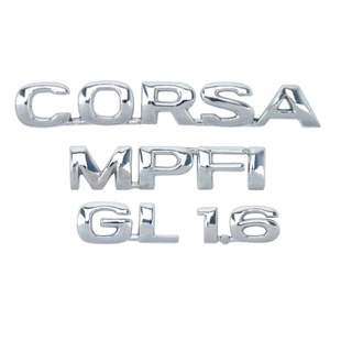 Kit Emblema Letreiro Cromado Corsa Mpfi GL 1.6