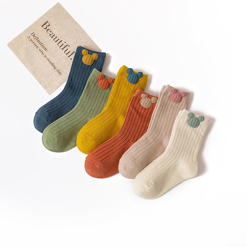 Meias De Bebê Fofas De Algodão Macio Meninos Meninas Meia Cor Sólida Respirável Conforto Toddlers Piso Infantil em Oferta na Shopee