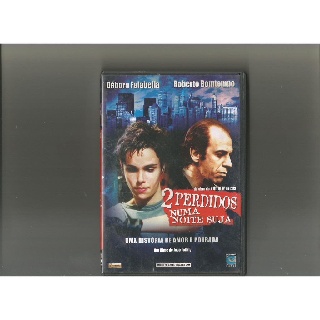 DVD * 2 PERDIDOS NUMA NOITE SUJA * DÉBORA FALABELLA - ROBERTO BOMTEMPO * USADO