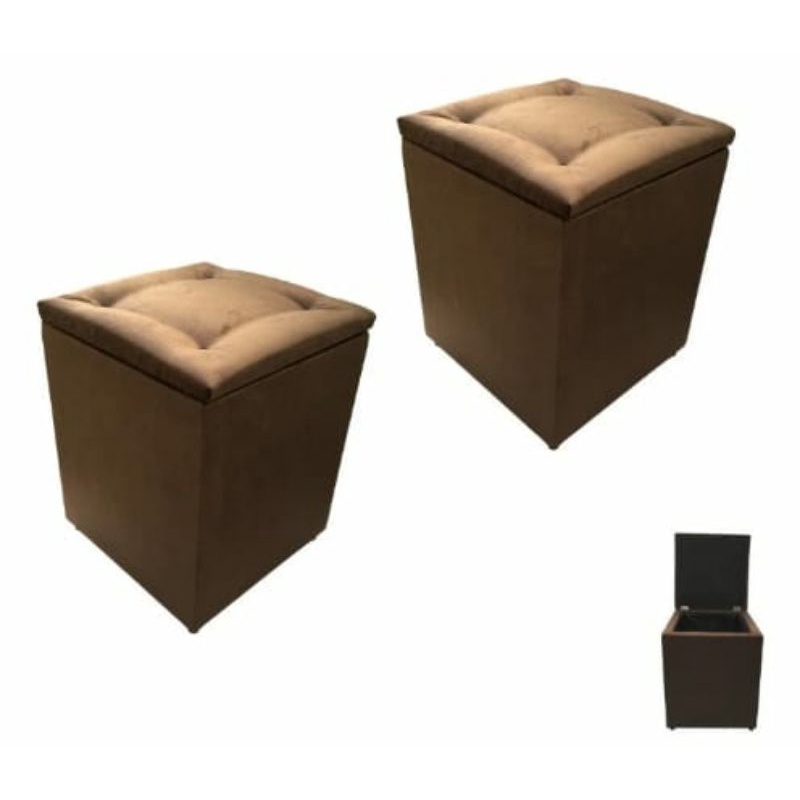 Puff Baú Suede
