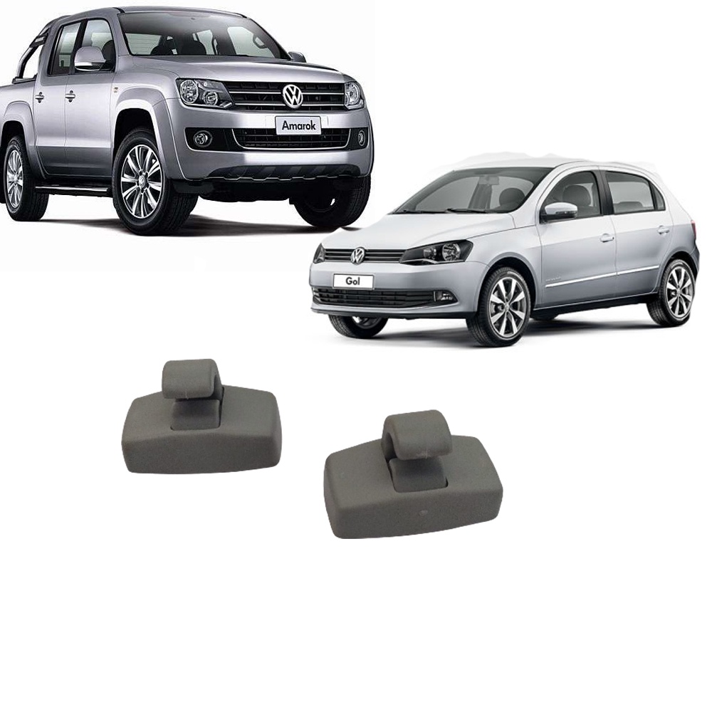 Par suporte presilha quebra sol amarok gol saveiro 2010 2018 G6 G7 G8 polo sedan 2003 2009 par cinza