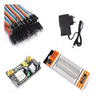 Kit Protoboard 830 + Fonte + Regulador De Tensão + 40 Jumper em Oferta na Shopee