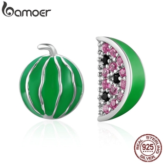 BAMOER 925 Brincos De Prata Melancia Frutas Stud Para Jóias Femininas SCE105