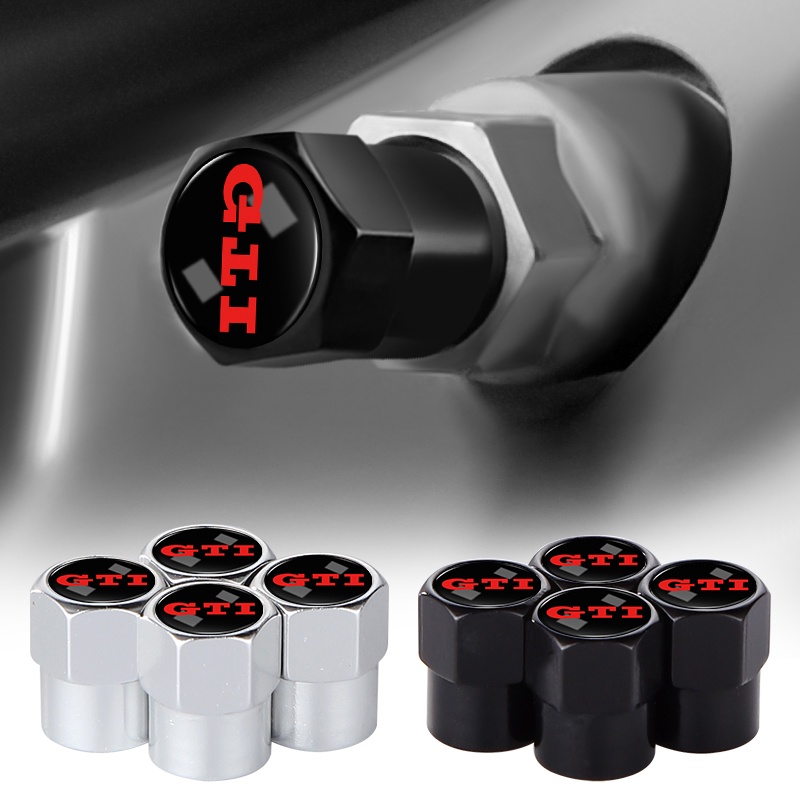 4pcs Tampa De Alta Qualidade Para Pneus De Carro Proteção De Liga Leve Hexagon Com Logotipo Design GTI POLO Golf 5 6 7a Geração VW -