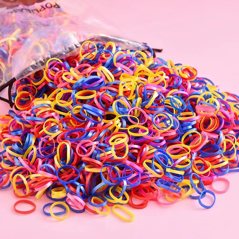KIT 1000-2000 Elásticos colorido Pequenos Para Cabelo infantil