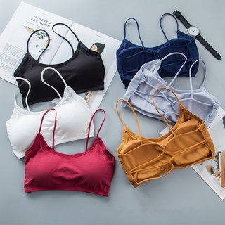 CHR Novo Modal Tiras Cruzadas Sutiã Envoltório Tubo De Peito Rosqueado Alças De Ombro Fina Anti-Olhamento Colete Sexy Roupa Íntima Feminina
