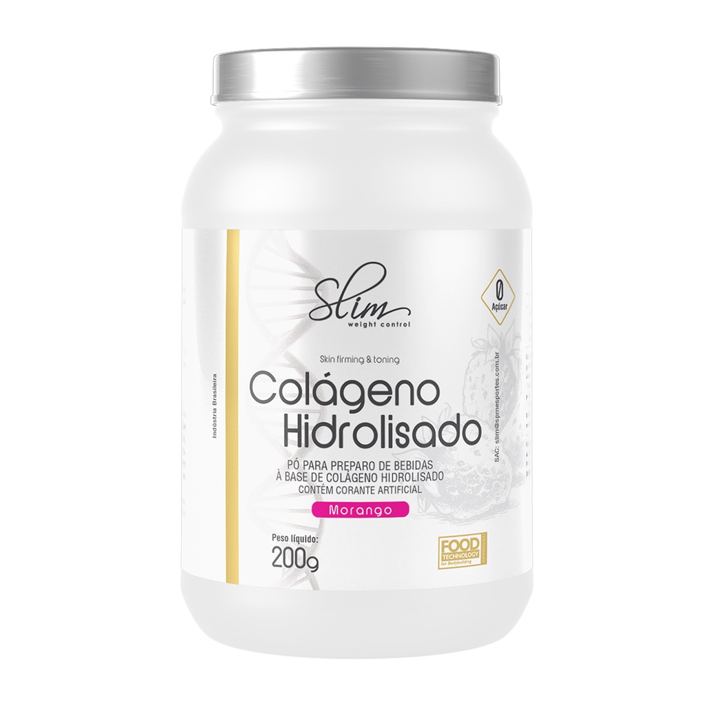 COLÁGENO HIDROLISADO 200G MORANGO - SLIM