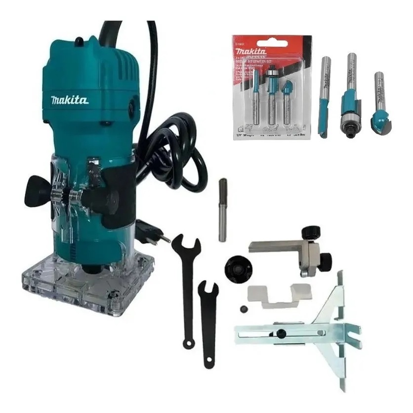 Tupia 3709 6mm 530w 220v + Brinde Jogo Fresas Makita