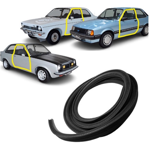Borracha Vedação Das Portas Chevette Marajó Brasilia Chevy