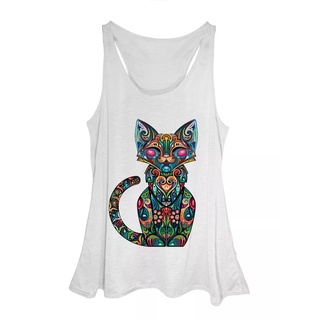 Camiseta Regata Feminina Plus Size Gato Até G4 (58)