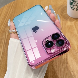 Capa De Celular Colorida Para iPhone 12 13 14 Pro Max 14 Plus Proteção De Lente Transparente Anti-Impacto