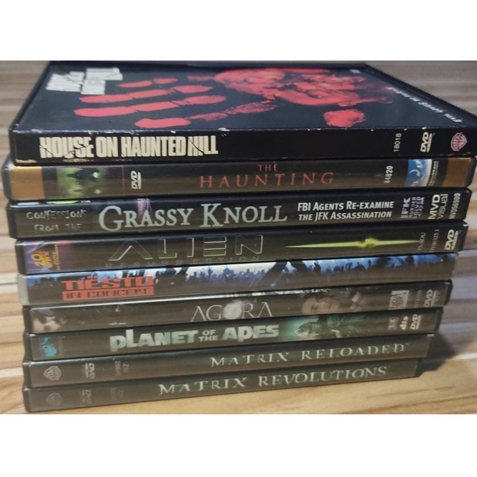 Conjunto Filmes Importados - LER DESCRIÇÃO - Matrix / Alien / Tiesto in Concert / Planet of the Apes / Tha Haunting / House on Haunted Hill / Agora / Grassy Knoll / Beverly Hills Chihuahua / X-men / Les Barbouzes / Francês (DVDs Originais)