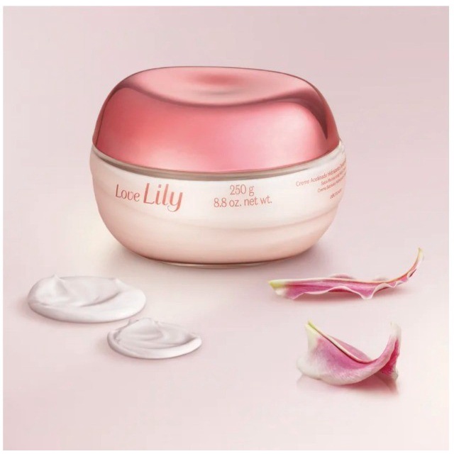 Creme Acetinado Hidratante Corporal Love Lily, 250g - O Boticário