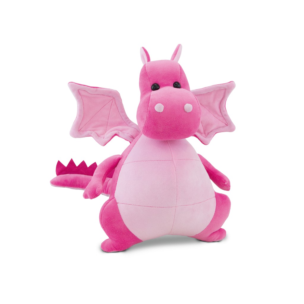 Dragão Pelúcia 32cm - Anti-alérgico - Rosa - Brinquedo Infantil