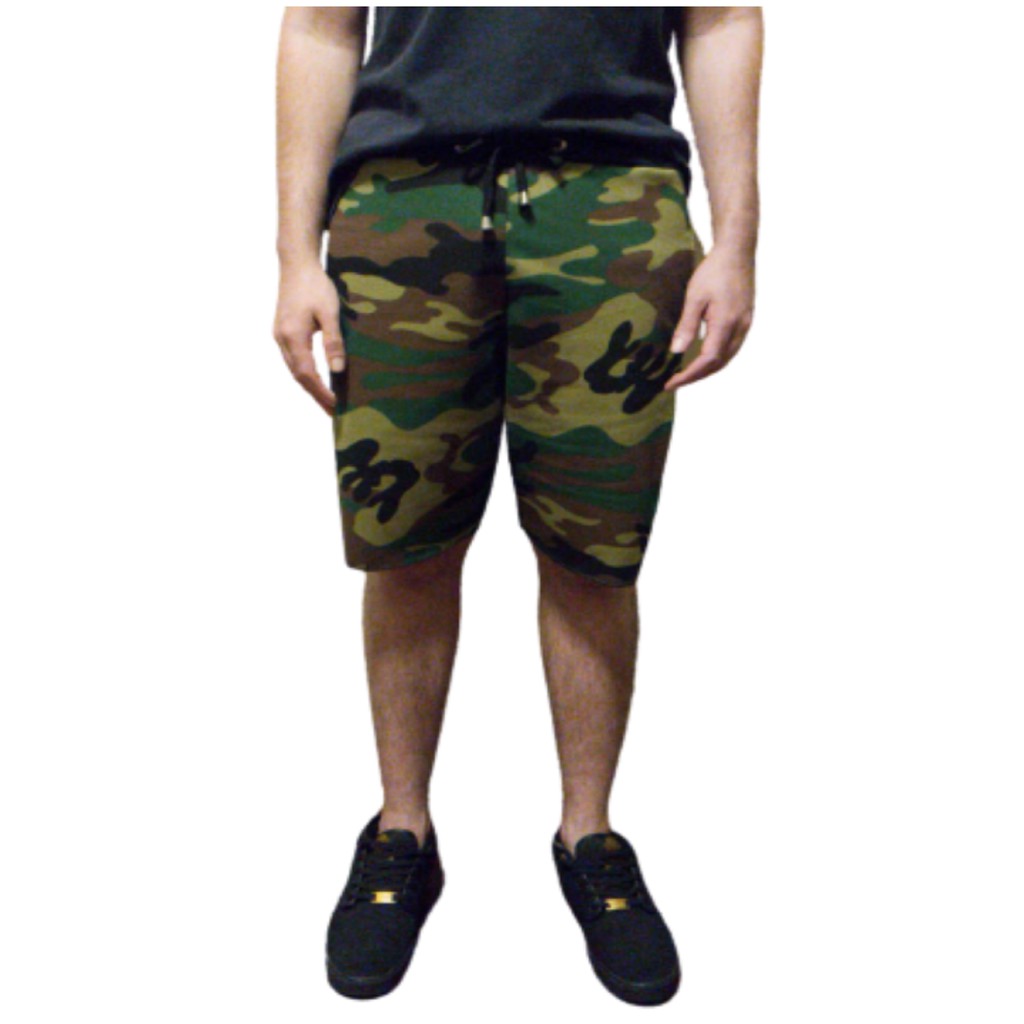 Bermuda Moleton Moletom Masculina Camuflada Exército