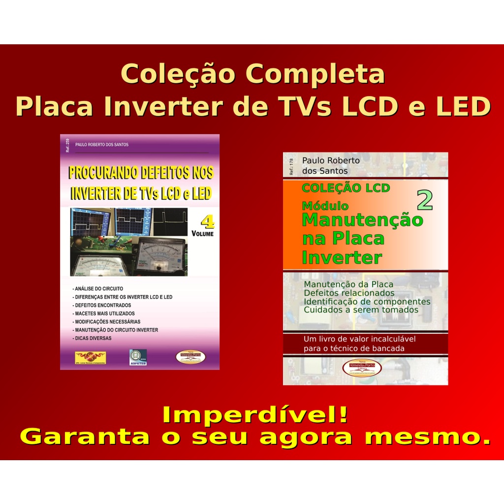 Eletrônica. Placa Inverter TVs LCD. Coleção Completa