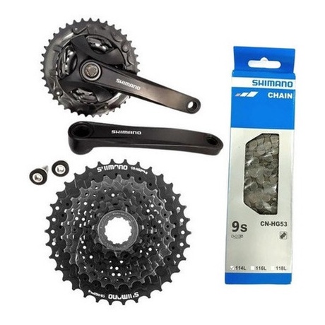 Kit Grupo Shimano 3x9 K7 Hg200 Corrente Hg53 Pedevela Altus - Sports & Outdoors