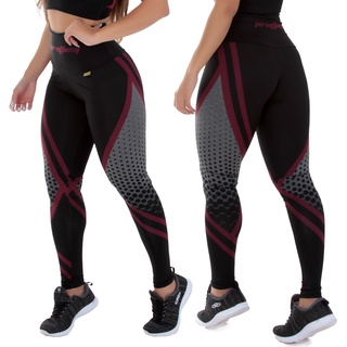 Legging Mescla Sublimada Cós Alto 0% Transparente Cintura Alta Fitness