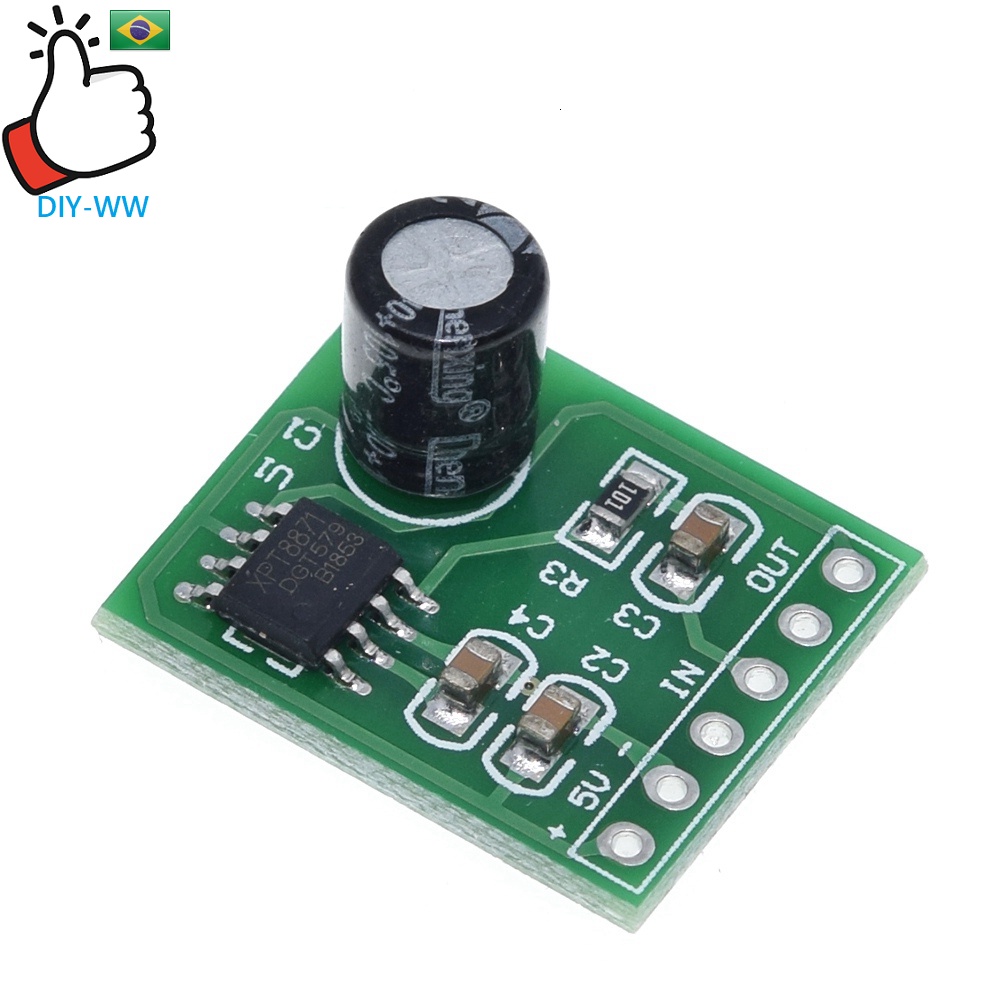 placa amplificador dc 5v 1a 5w áudio placa amplificador mini alto-falante placa de som controle de volume entrada