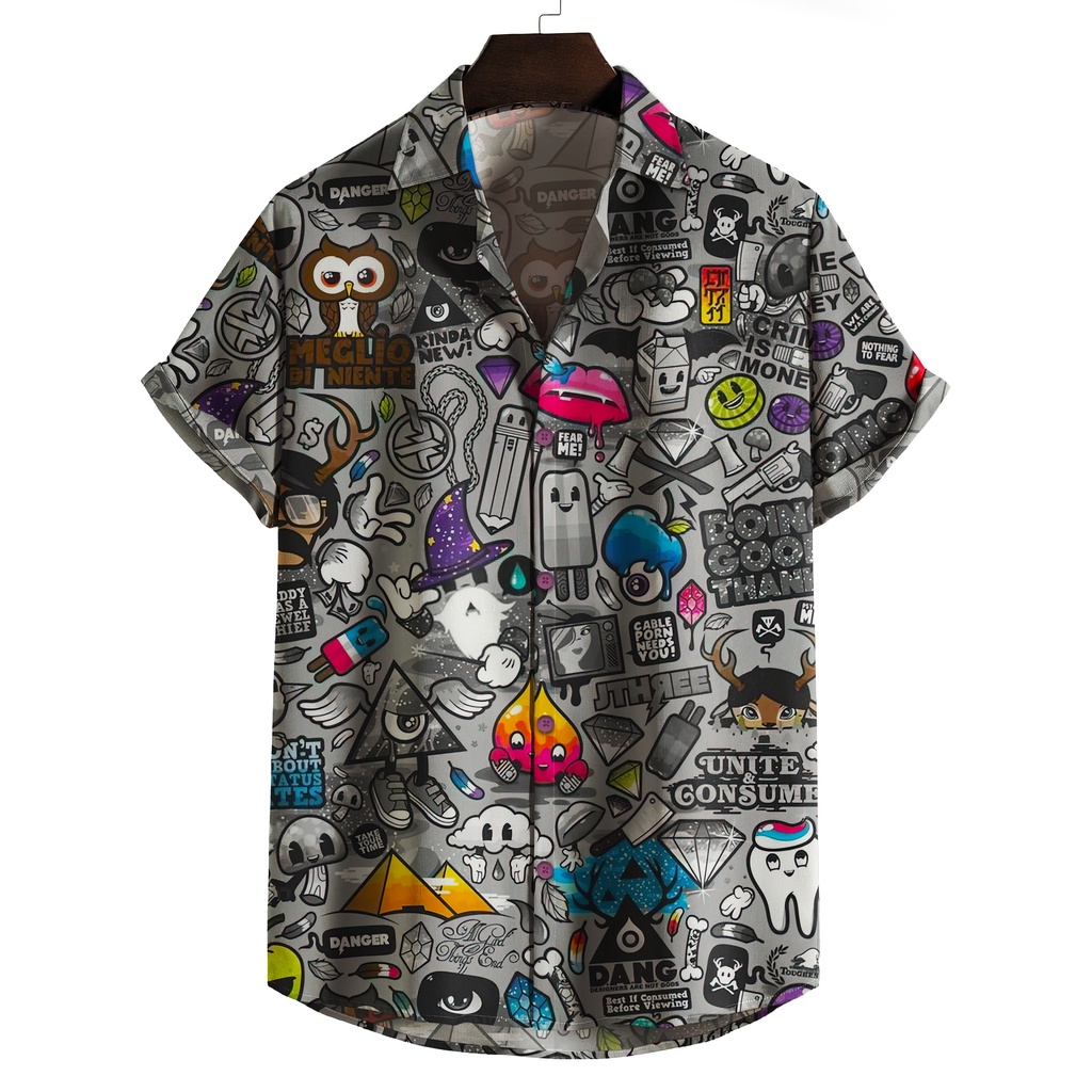 Camisa de botão grafite cinza