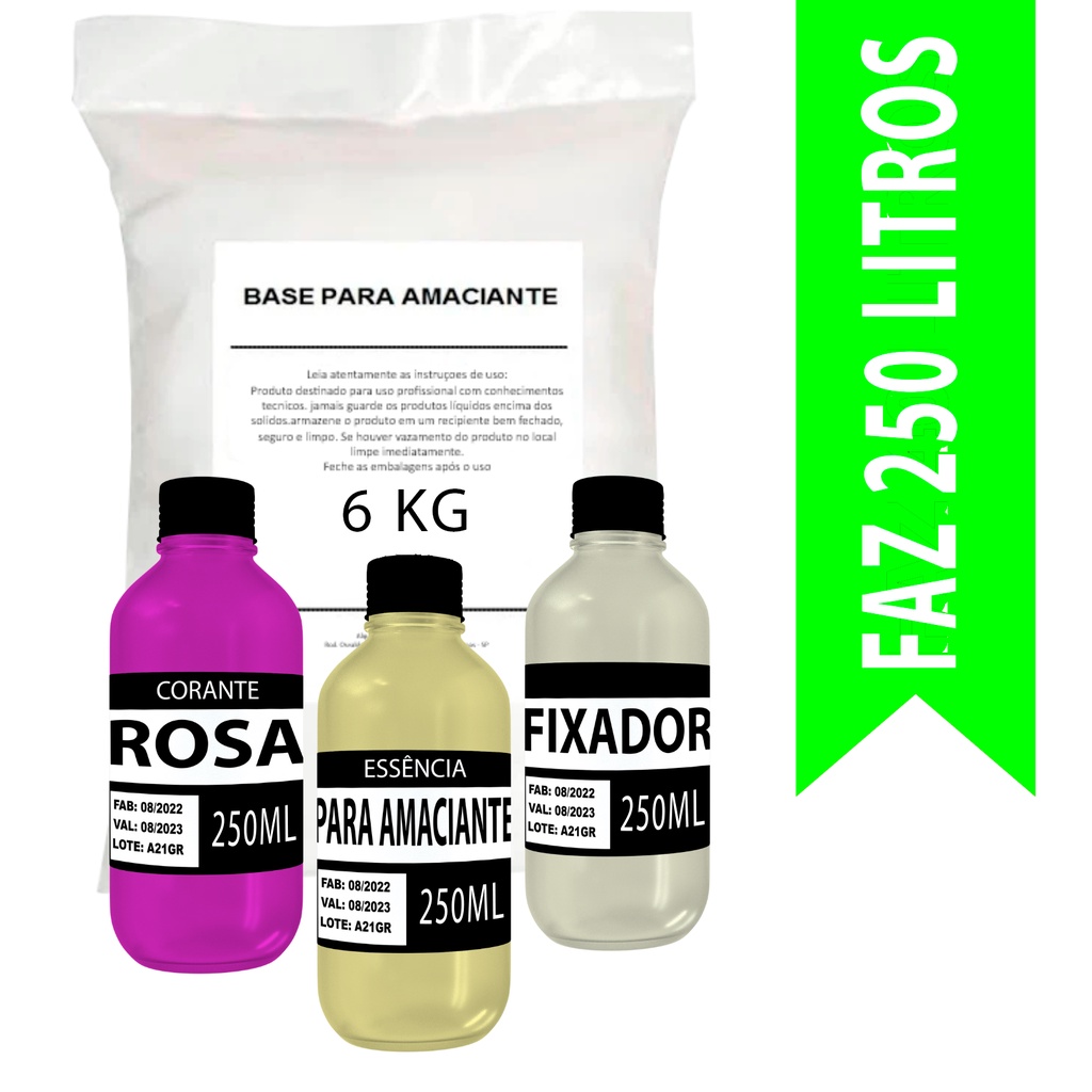 Kit Base Para Amaciante - Faz 250 Litros