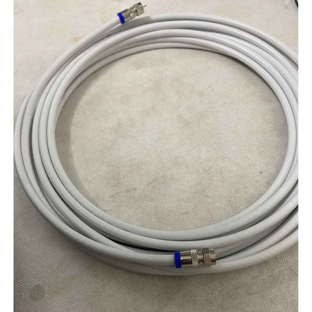 Cabo Coaxial RG6 95% Para Antena de TV a Cabo Montado e PRONTO P/ USO Anatel VHF UHF.