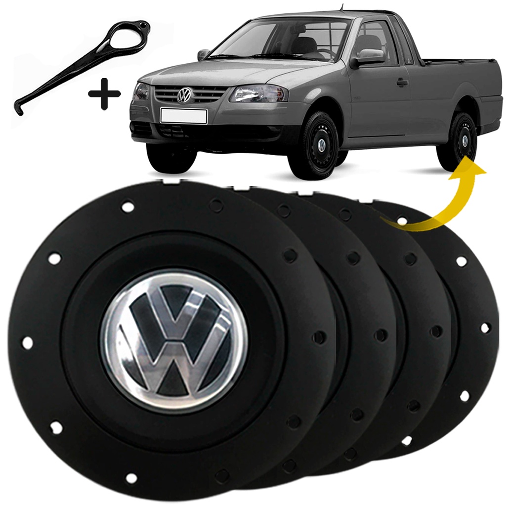 Jogo Calota Centro Roda Vw Saveiro Amarok Aro 13 14 15