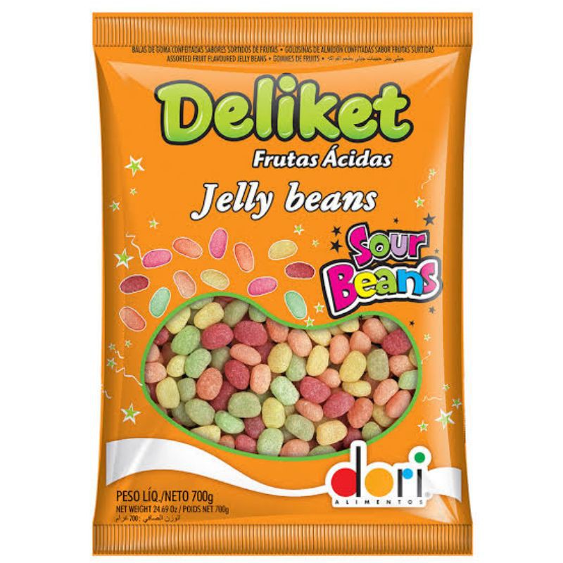 Deliket Balas de Frutas Azedinhas Jelly Beans Sour Beans 700g - Dori