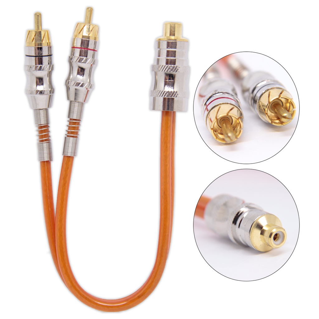 Cabo Y 1 Fêmea + 2 Machos Flexível Blindado - 2M + 1F / 5mm Universal - Laranja em Oferta na Shopee