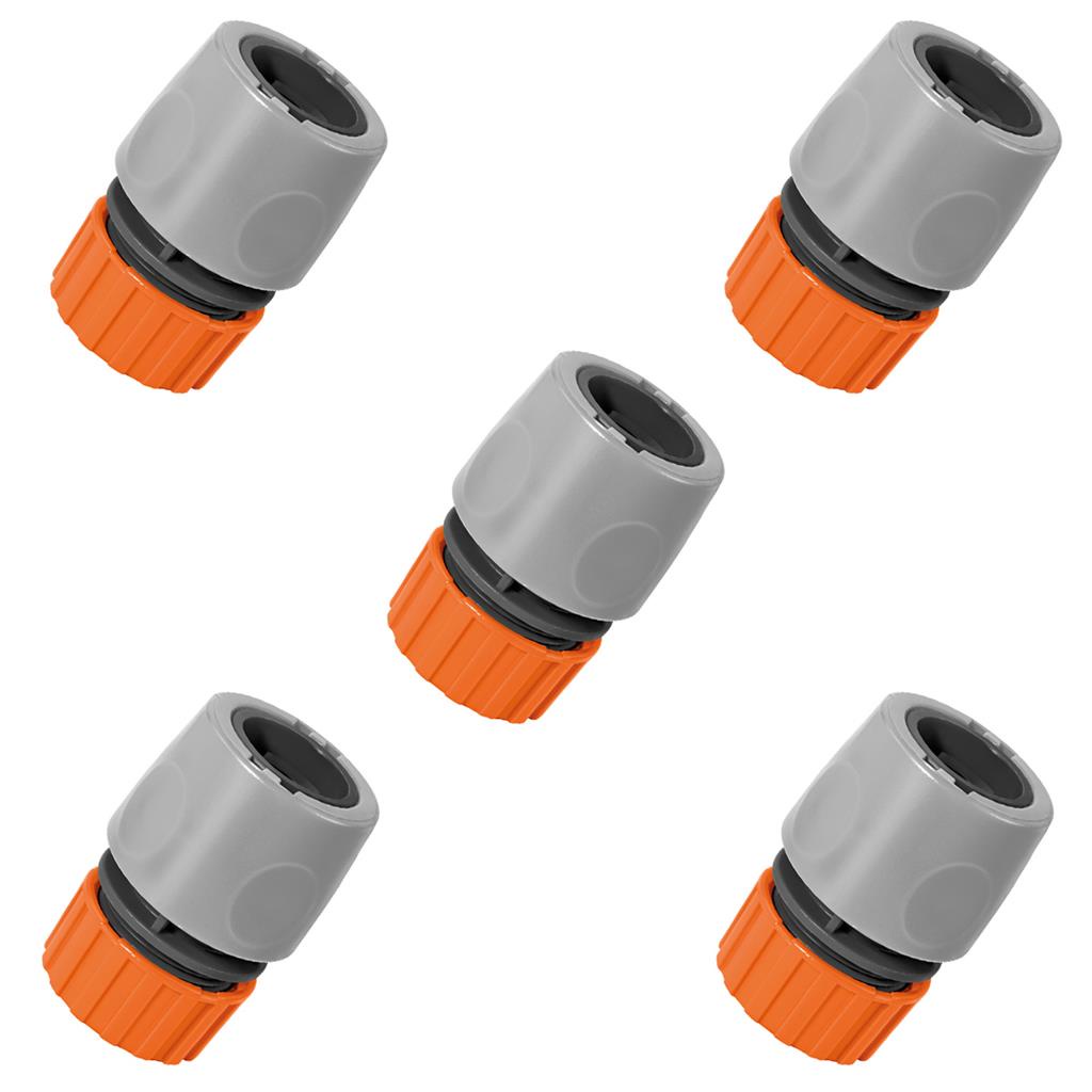 Kit 5 Engates Rapido Com Aquastop Plastico Mangueira 1/2 Pol